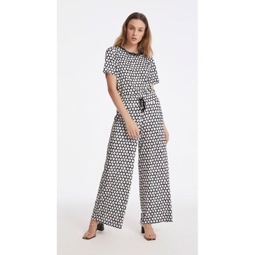 Calça Iódice Pijama Cos Elastico Com Amarracao Preto