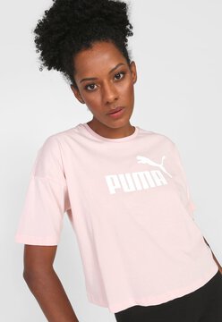 Camiseta Puma Ess Logo Rosa