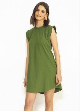 Forum - T-Shirt Dress de Tricoline Verde