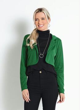 Moda Pop - Blazer Cropped Verde