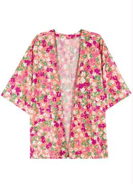 Enfim - Kimono Salmão Floral