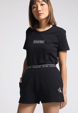 Short de Pijama Calvin Klein Underwear Moletom Ck1 Basic Preta