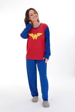 Pijama Longo All Store Mulher Maravilha Estampado