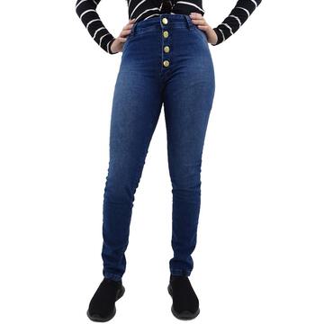 Calca Rzk Jeans Skinny de Cos Alto Com Bolso Falso - 108622