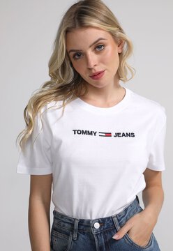 Camiseta Tommy Jeans Logo Branca